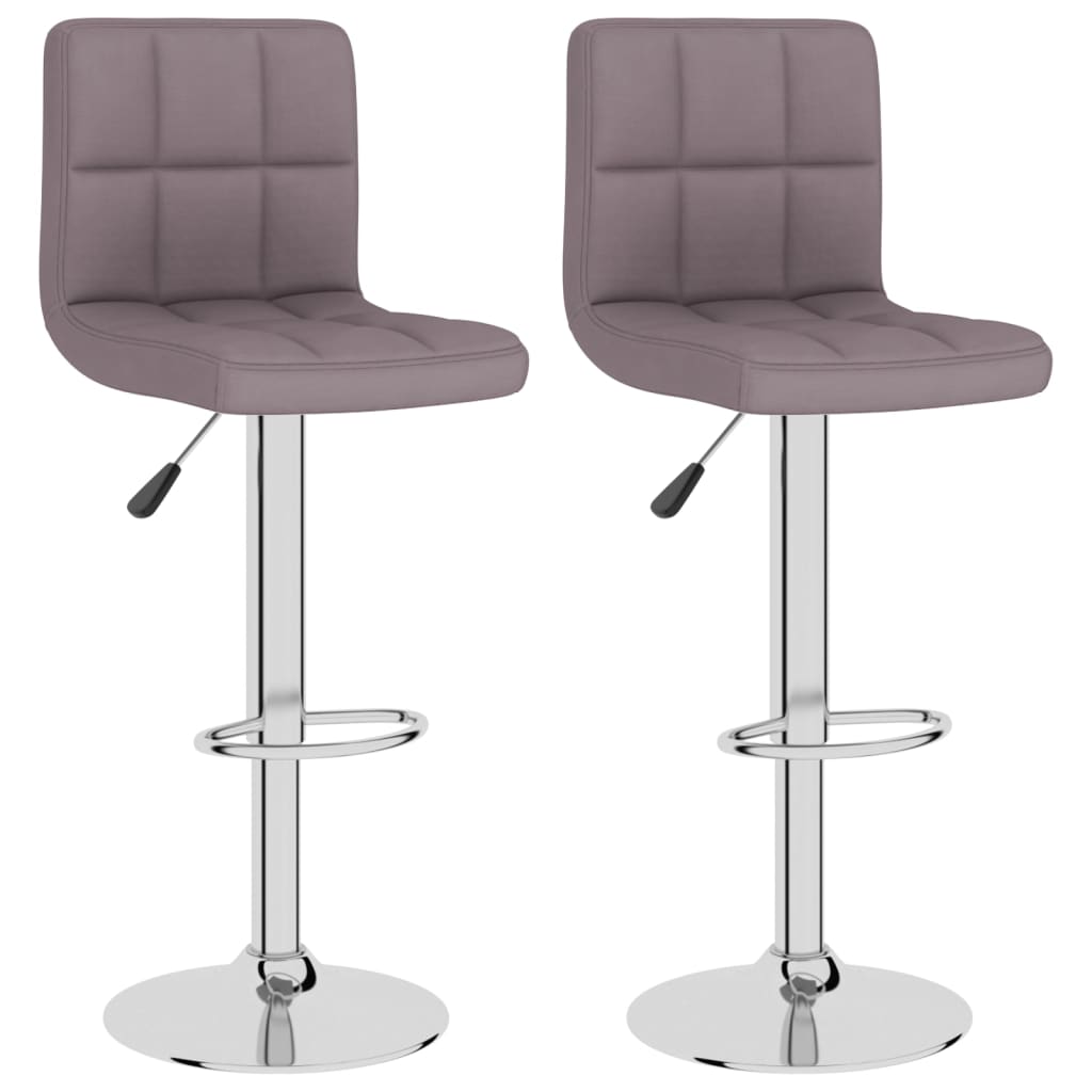 Tabourets de bar lot de 2 taupe tissu - XIOS