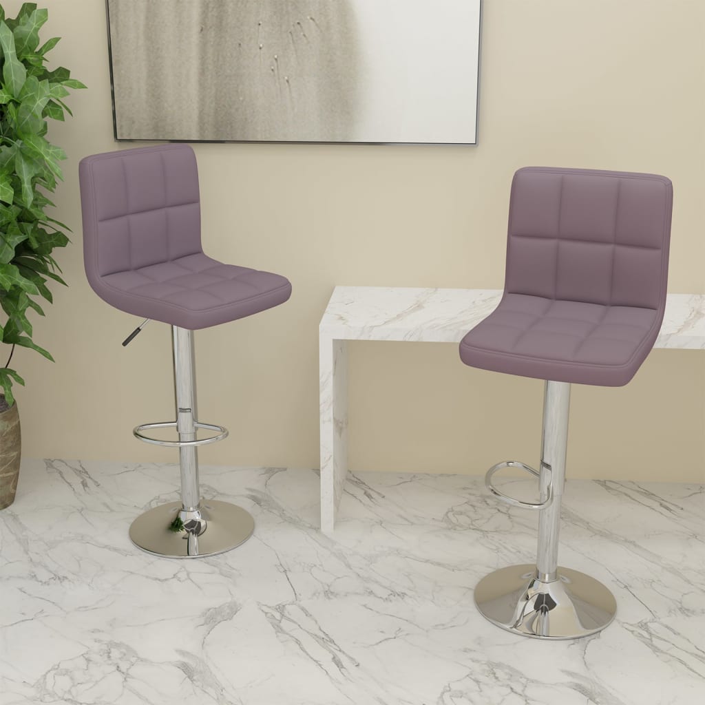 Tabourets de bar lot de 2 taupe tissu - XIOS