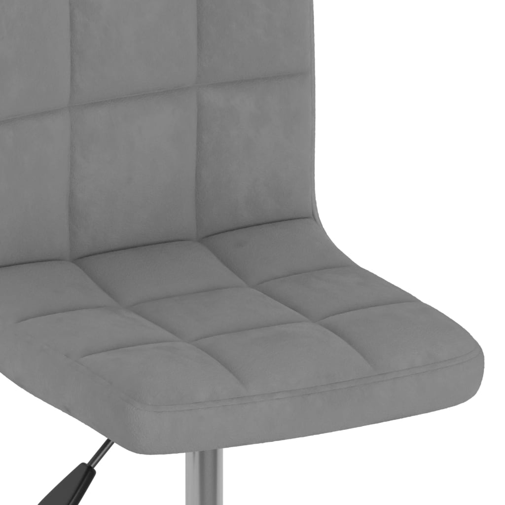 Tabouret de bar pivotant Gris clair Velours - XIOS