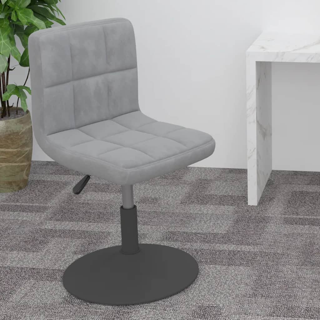 Tabouret de bar pivotant Gris clair Velours - XIOS