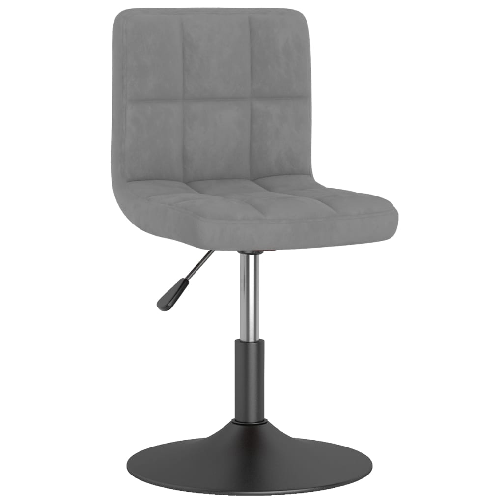 Chaises pivotantes à manger lot de 2 gris clair velours - XIOS