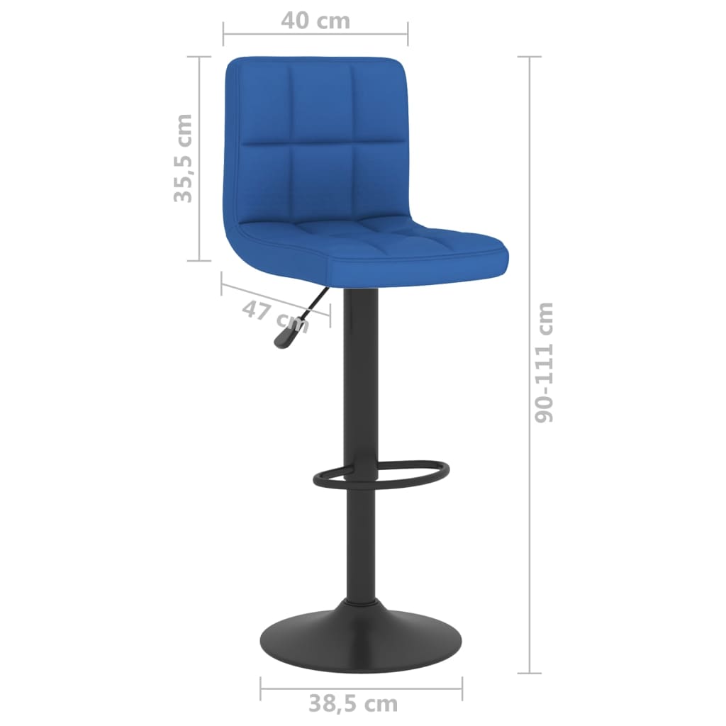 Tabouret de bar Bleu Tissu - XIOS