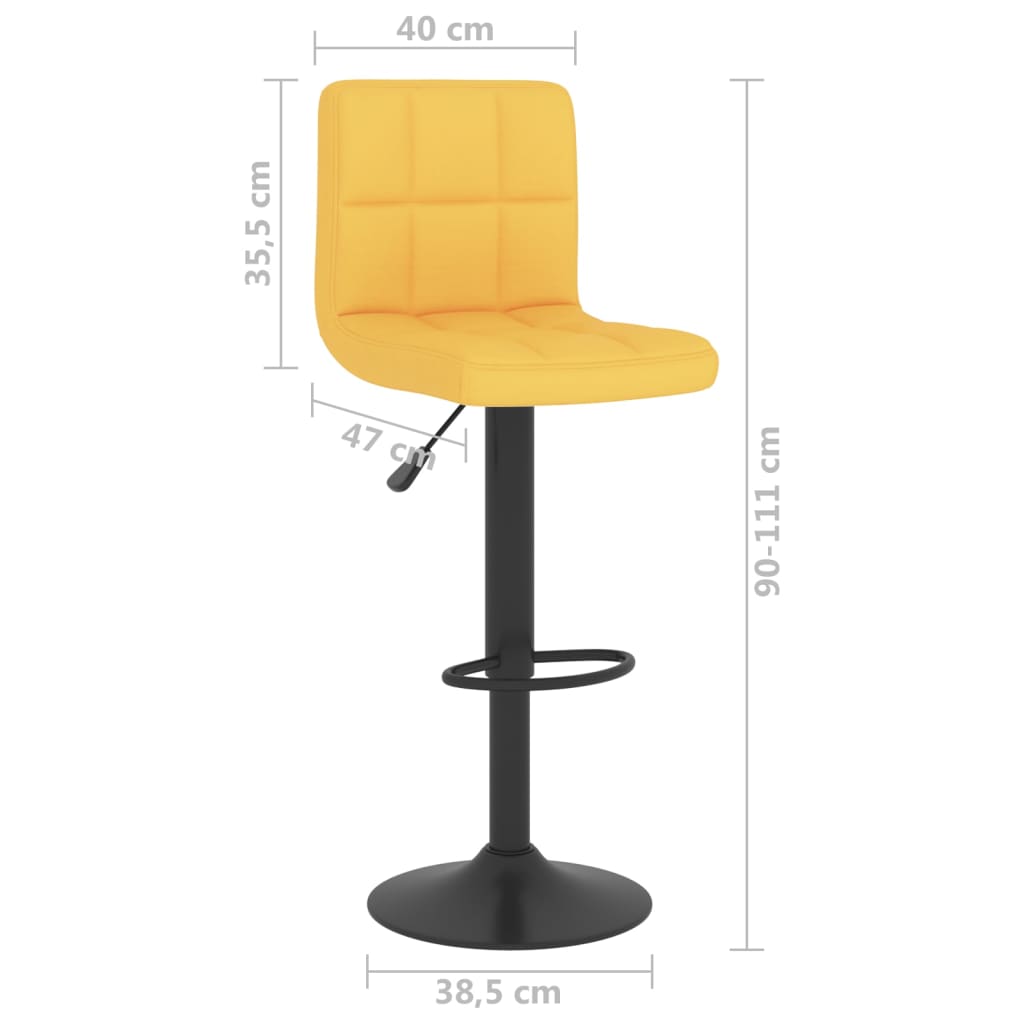 Tabouret de bar Jaune moutarde Tissu - XIOS