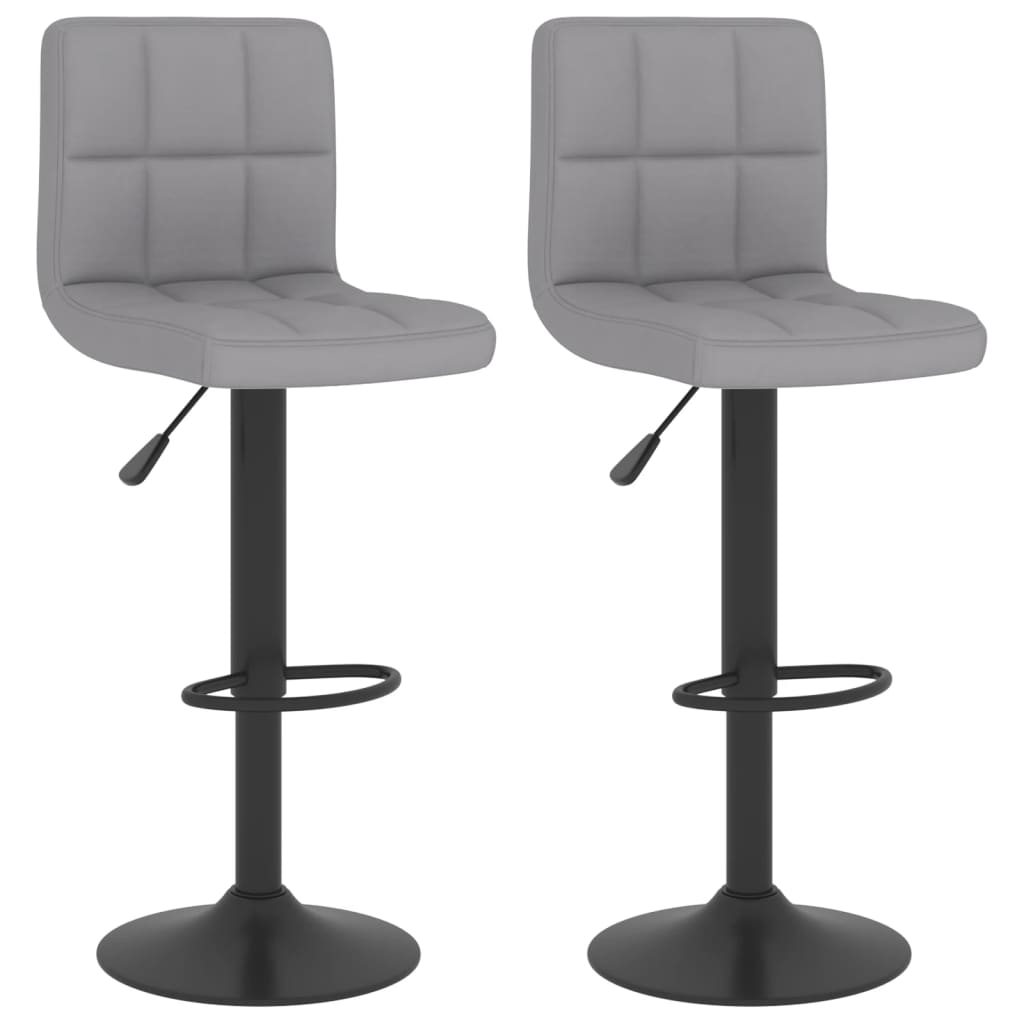 Tabourets de bar lot de 2 gris clair tissu - XIOS