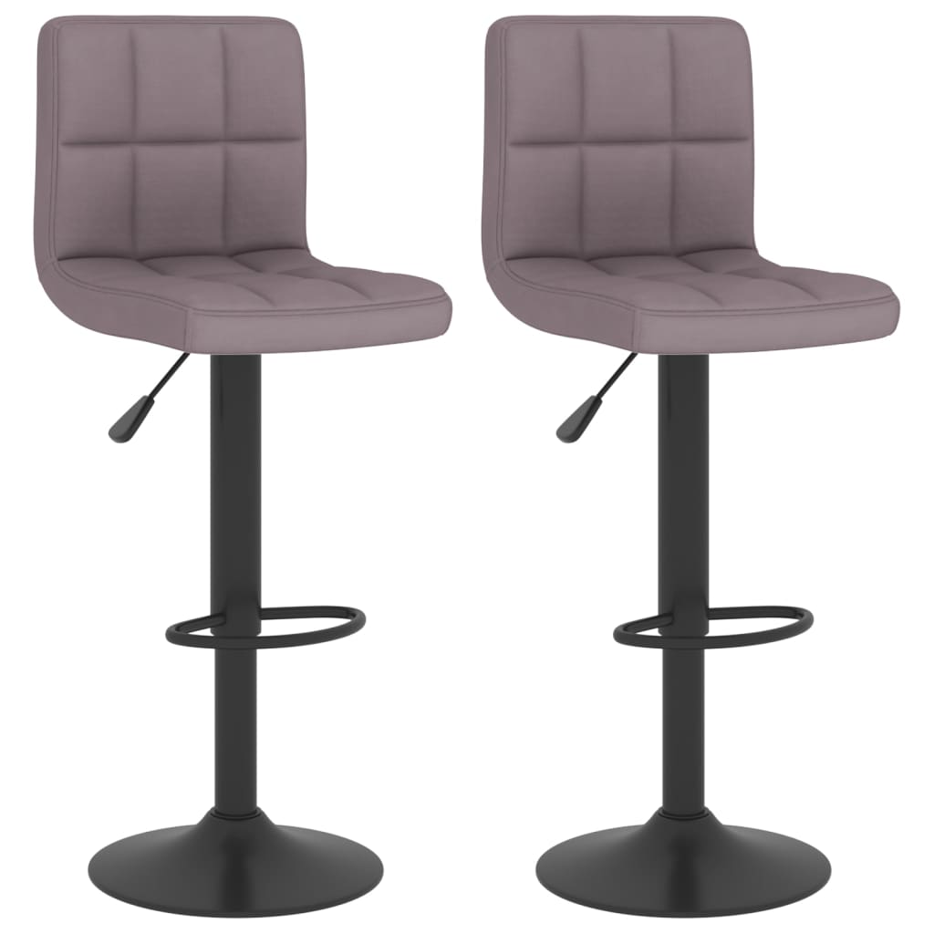Tabourets de bar lot de 2 taupe tissu - XIOS