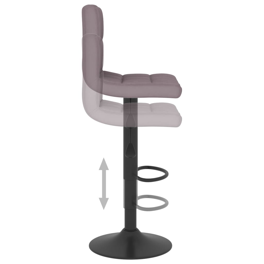 Tabourets de bar lot de 2 taupe tissu - XIOS