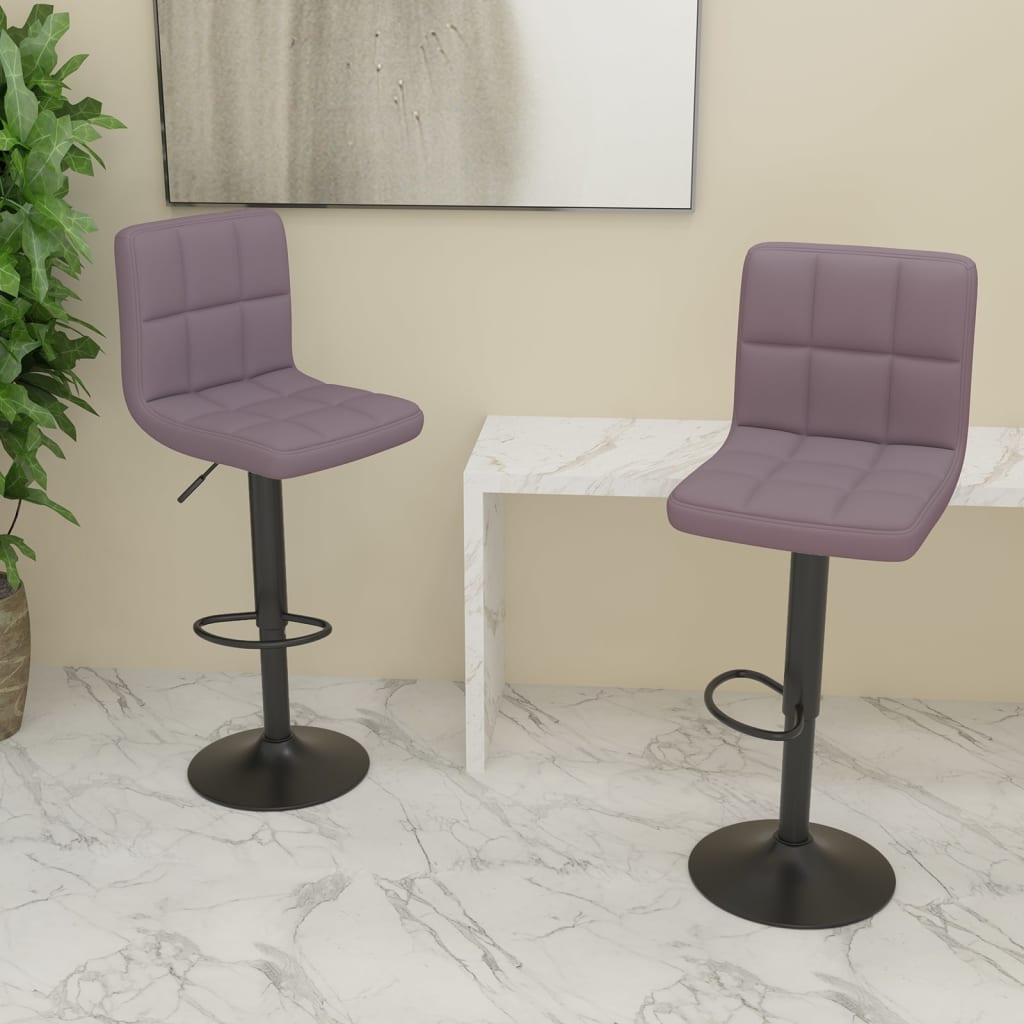 Tabourets de bar lot de 2 taupe tissu - XIOS