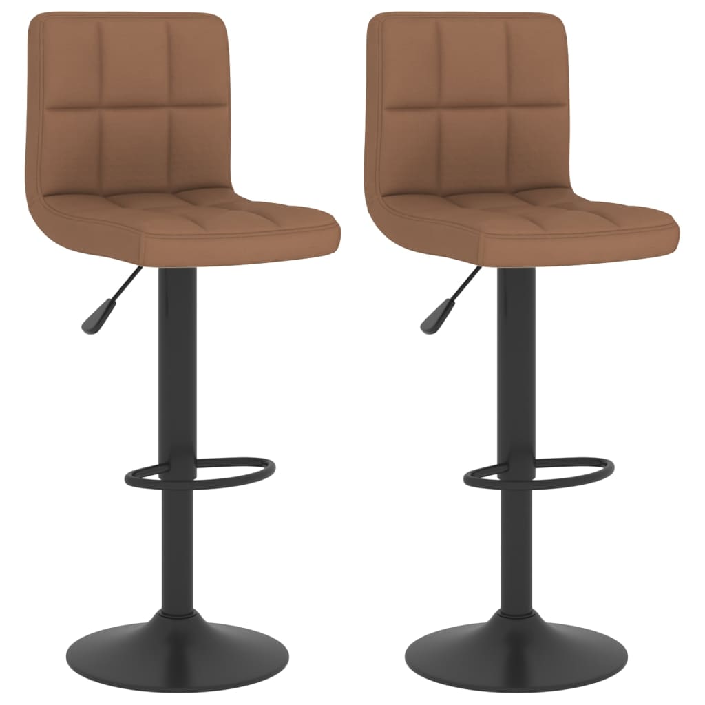 Tabourets de bar lot de 2 marron tissu - XIOS