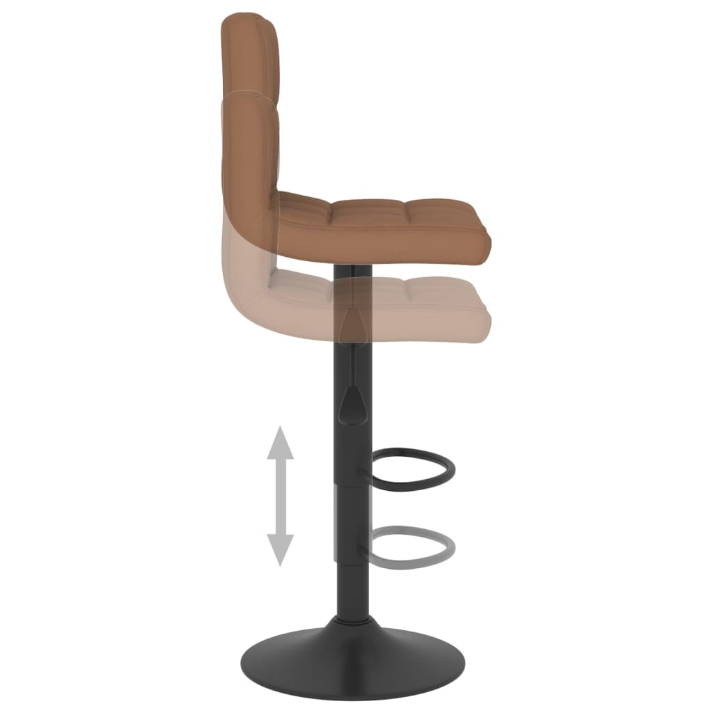 Tabourets de bar lot de 2 marron tissu - XIOS