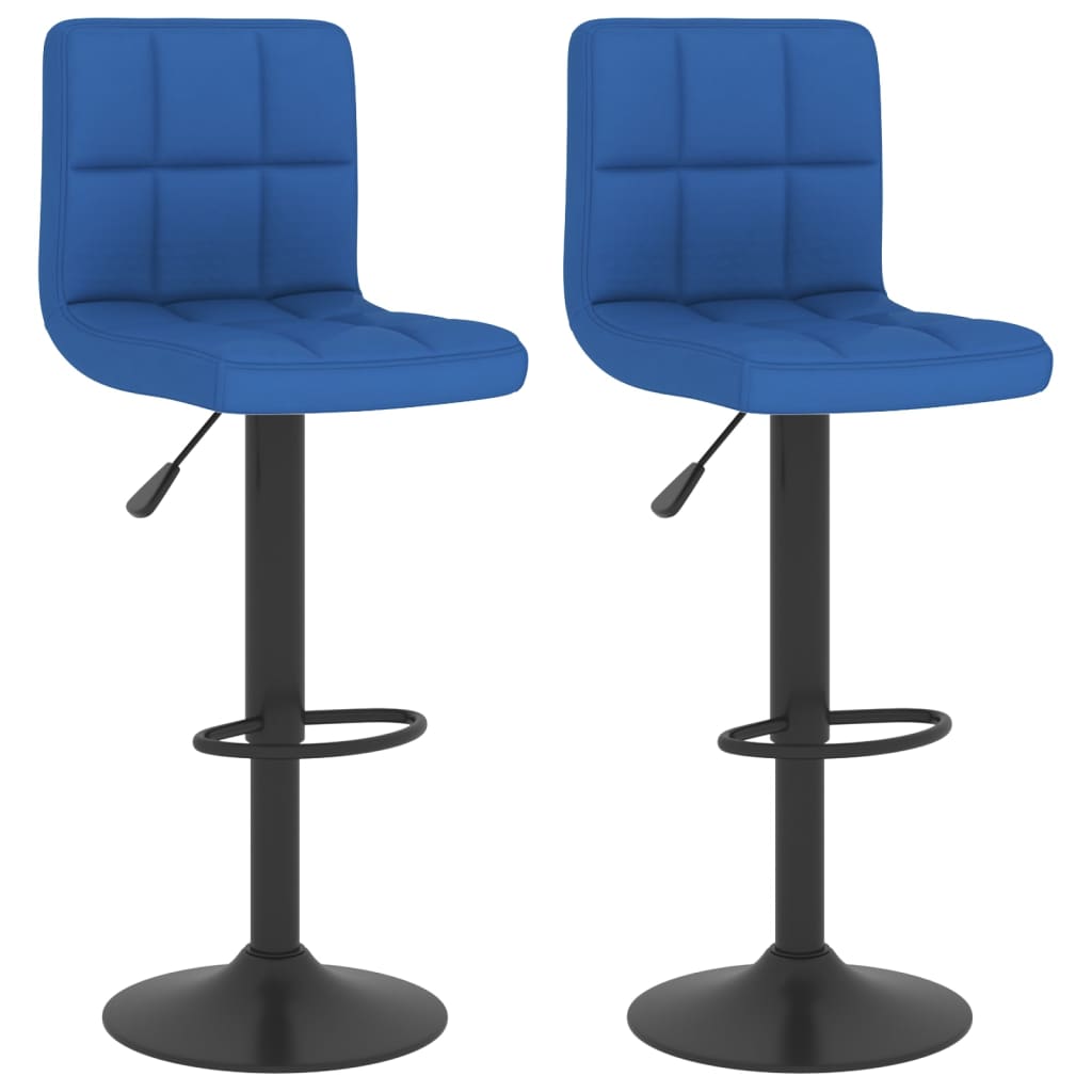 Tabourets de bar lot de 2 bleu tissu - XIOS