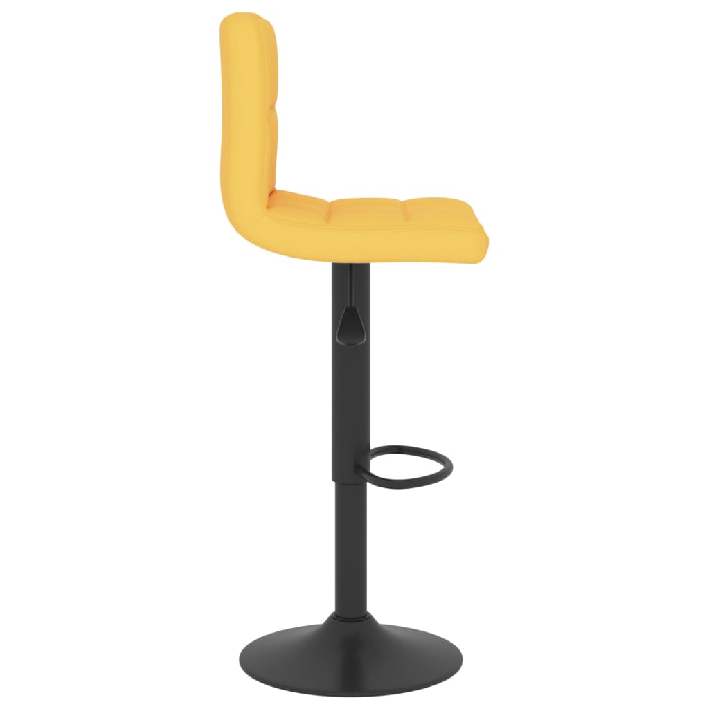 Tabourets de bar lot de 2 jaune moutarde tissu - XIOS