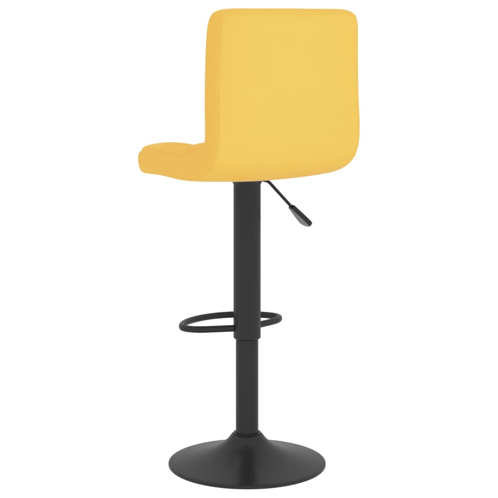 Tabourets de bar lot de 2 jaune moutarde tissu - XIOS