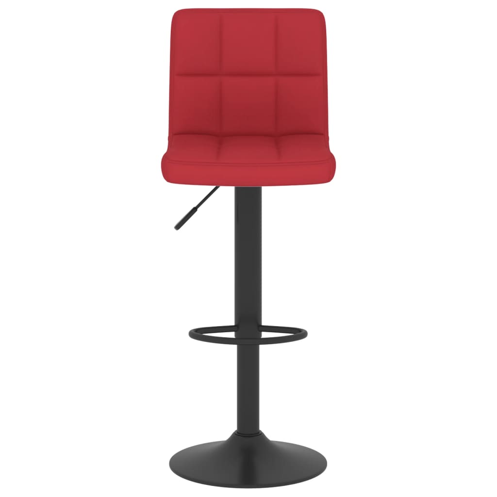 Tabourets de bar lot de 2 rouge bordeaux tissu - XIOS