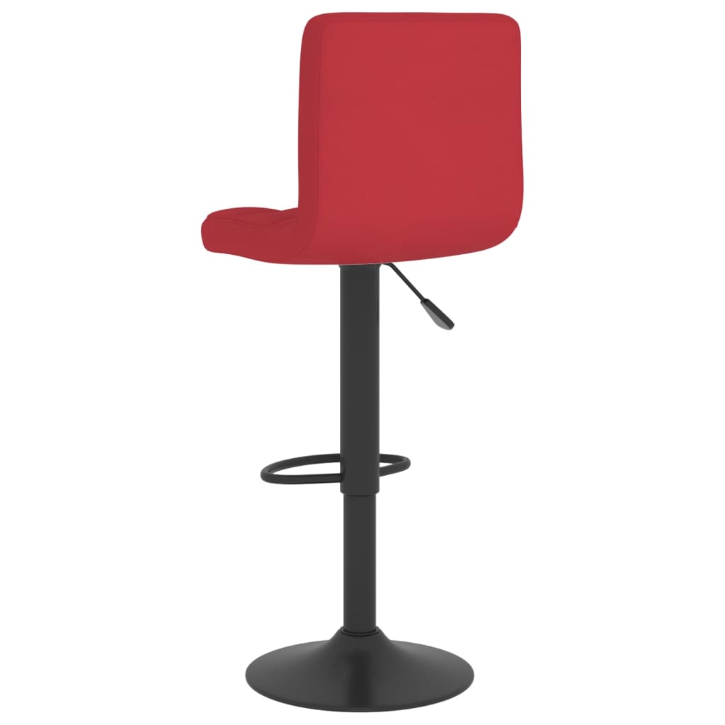 Tabourets de bar lot de 2 rouge bordeaux tissu - XIOS