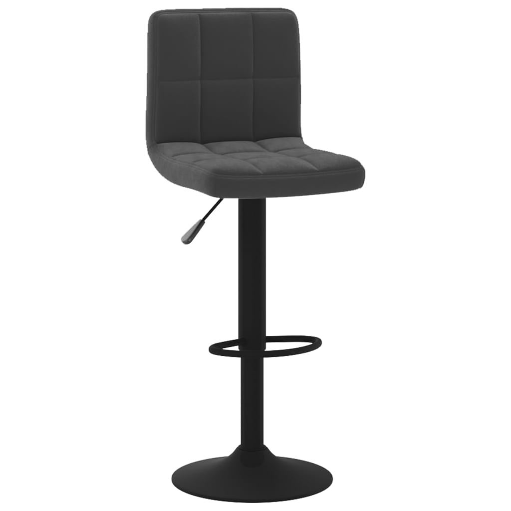 Tabourets de bar lot de 2 noir velours - XIOS