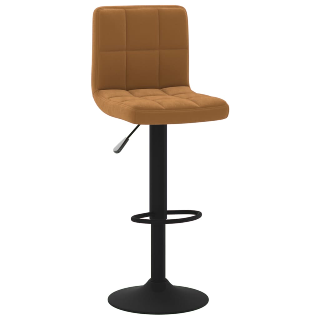 Tabourets de bar lot de 2 marron velours - XIOS