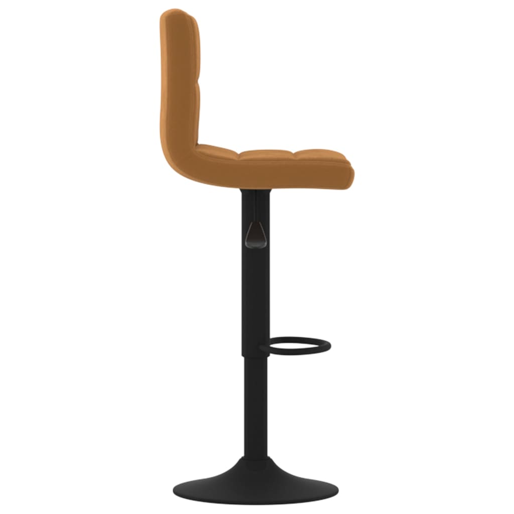 Tabourets de bar lot de 2 marron velours - XIOS