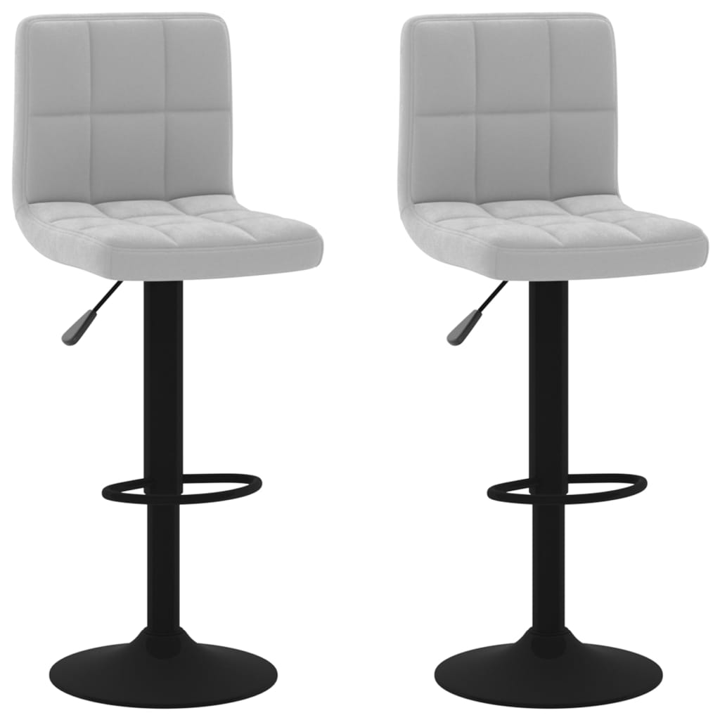Tabourets de bar lot de 2 gris clair velours - XIOS