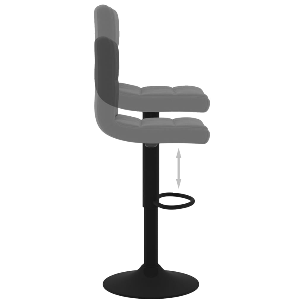 Tabourets de bar lot de 2 gris foncé velours - XIOS