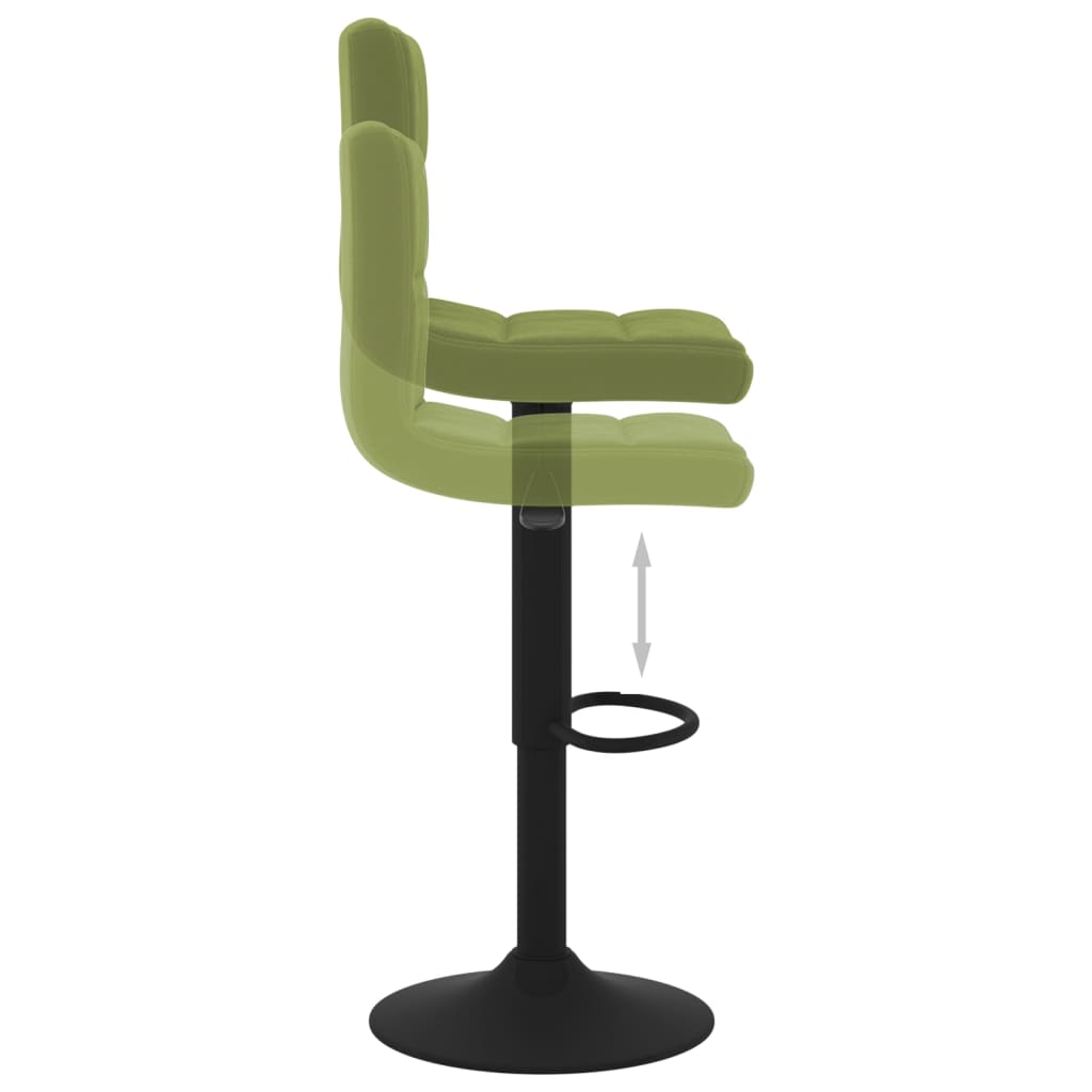 Tabourets de bar lot de 2 vert clair velours - XIOS