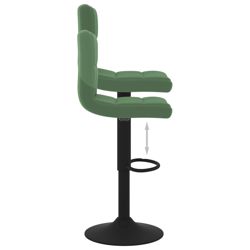 Tabourets de bar lot de 2 vert foncé velours - XIOS