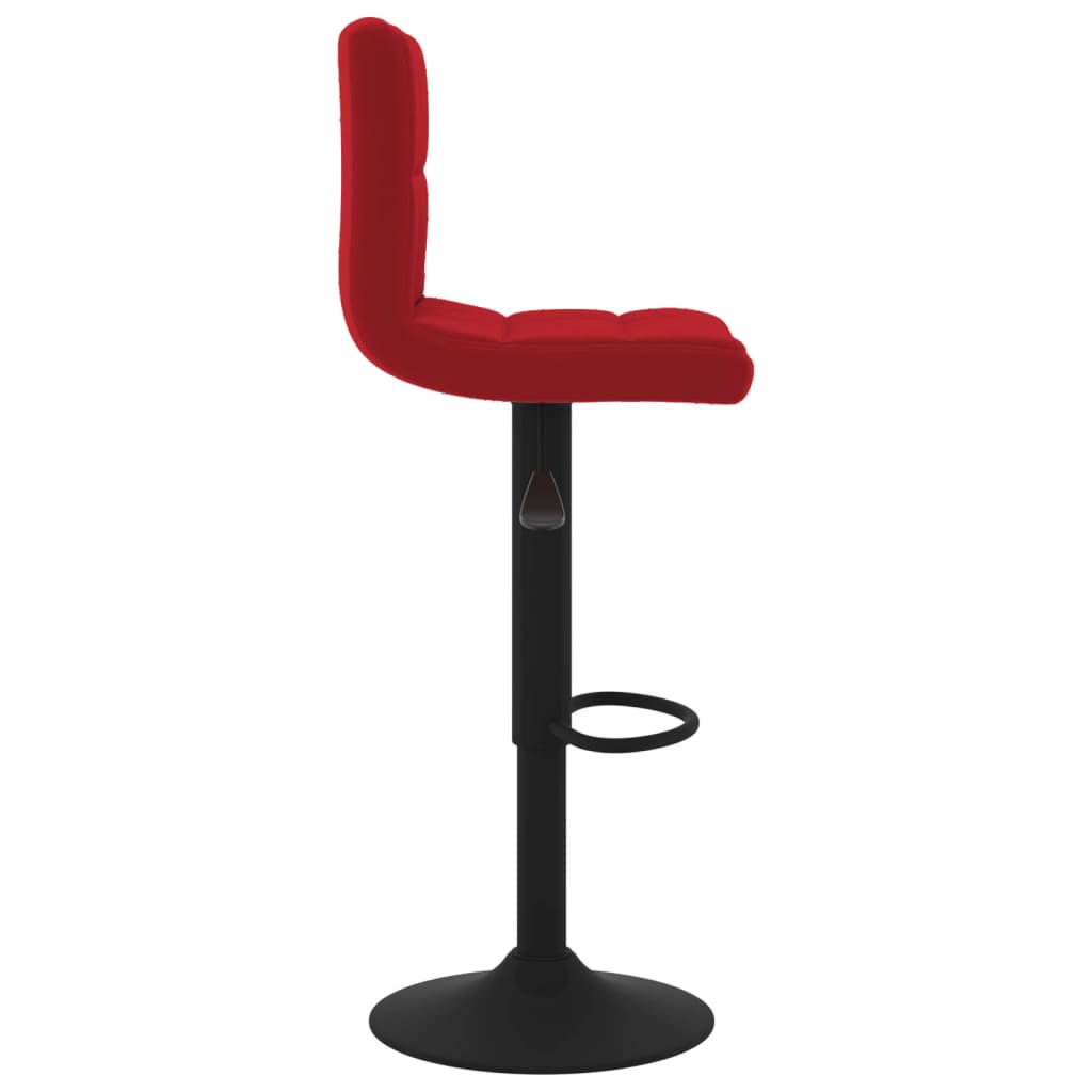 Tabourets de bar lot de 2 rouge bordeaux velours - XIOS