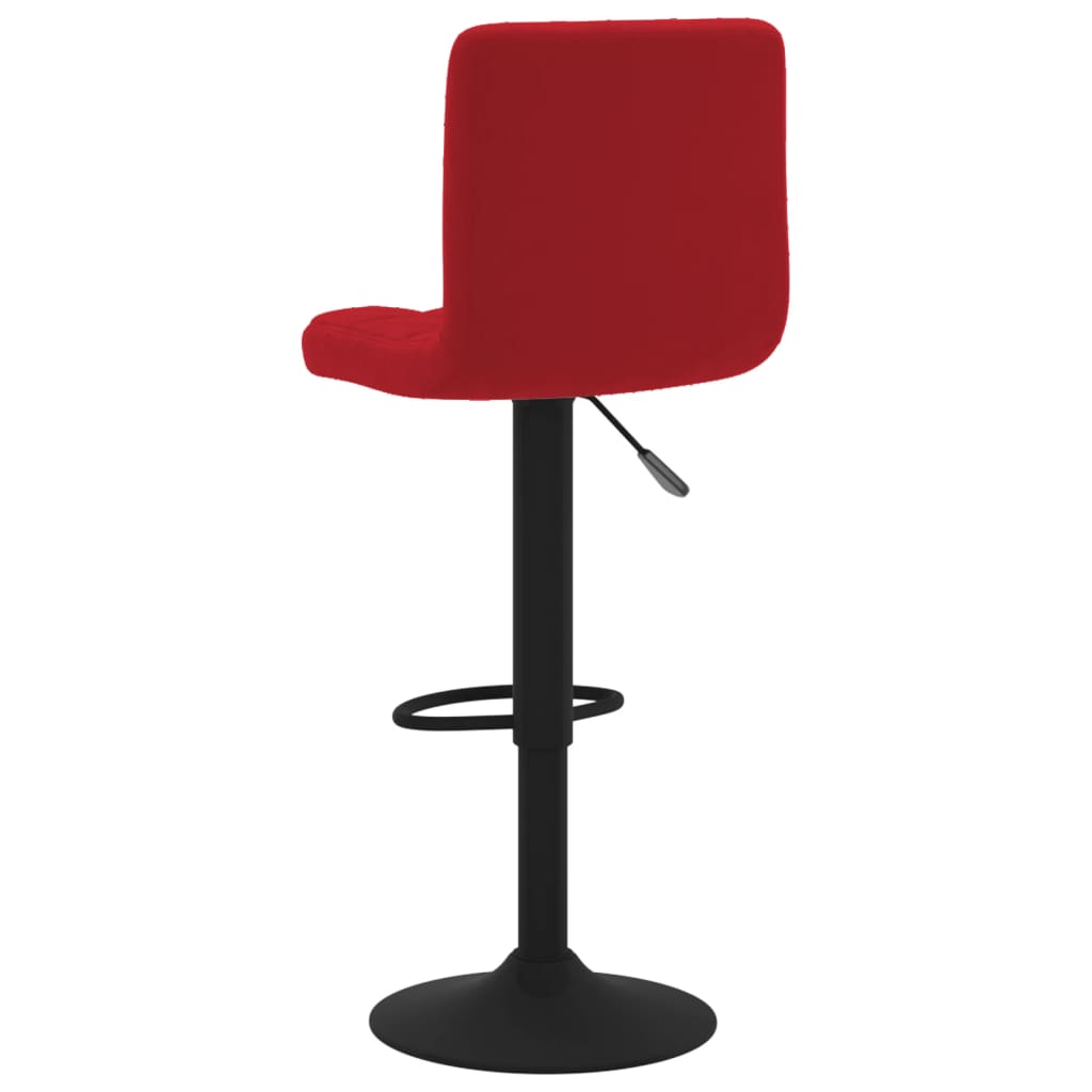 Tabourets de bar lot de 2 rouge bordeaux velours - XIOS