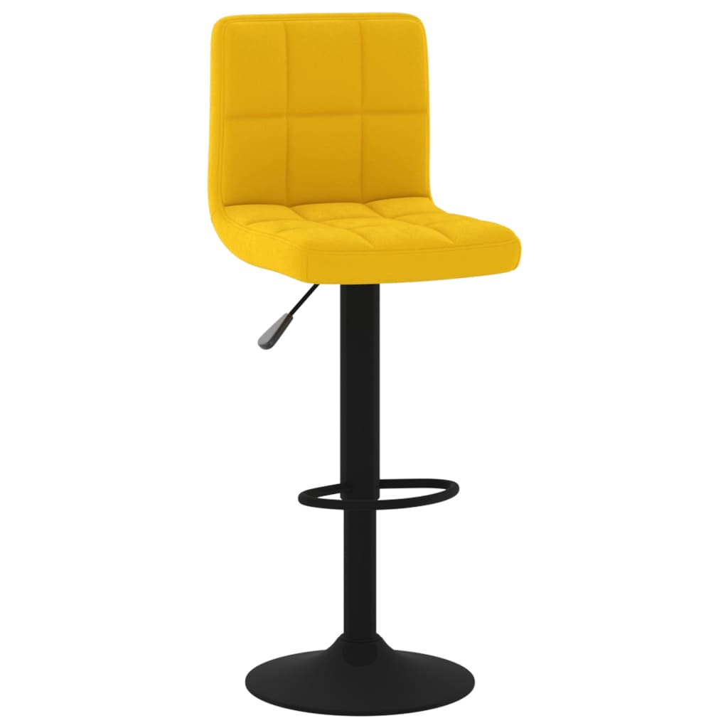 Tabourets de bar lot de 2 jaune moutarde velours - XIOS