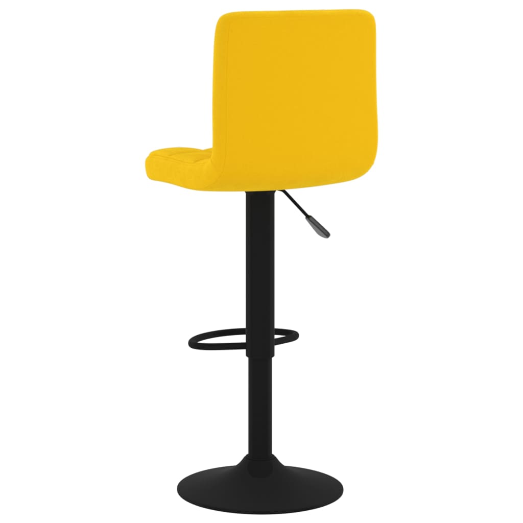 Tabourets de bar lot de 2 jaune moutarde velours - XIOS