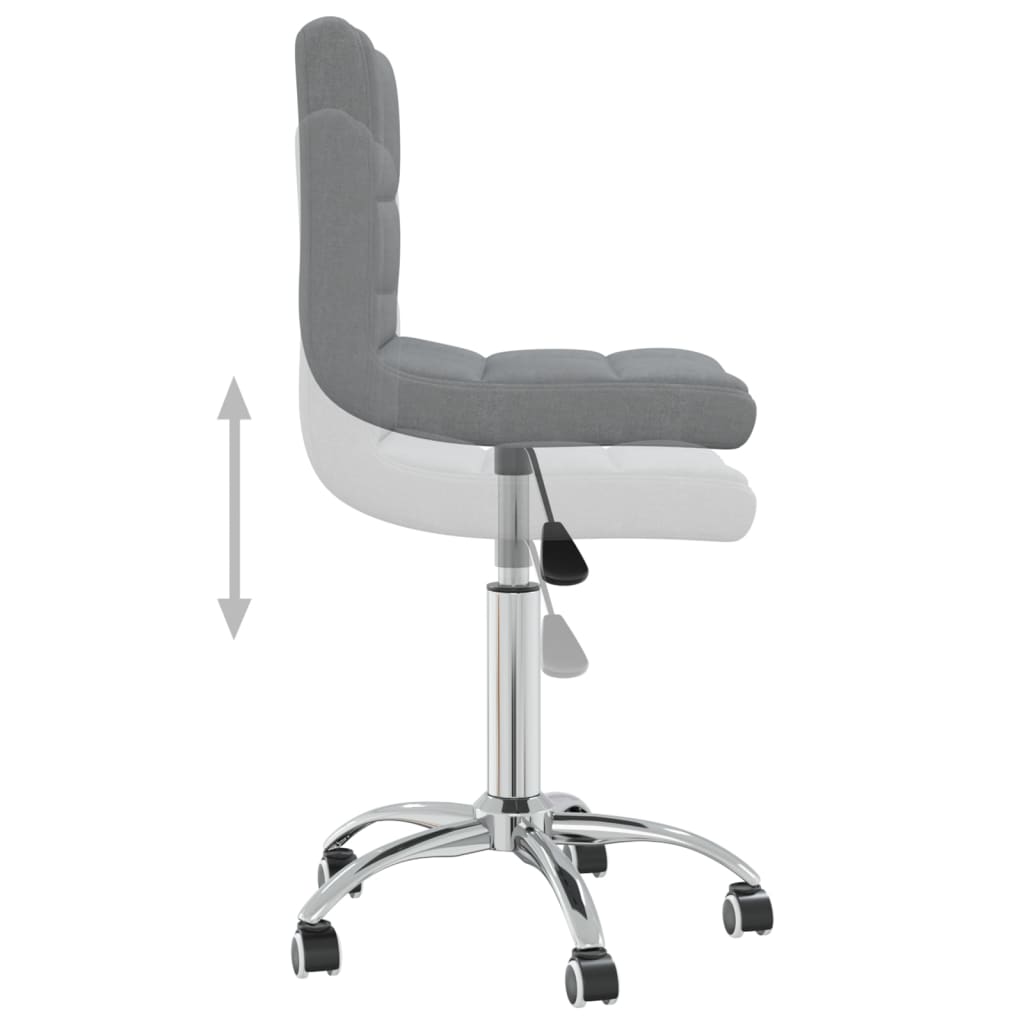 Chaise pivotante de bureau Gris clair Tissu - XIOS