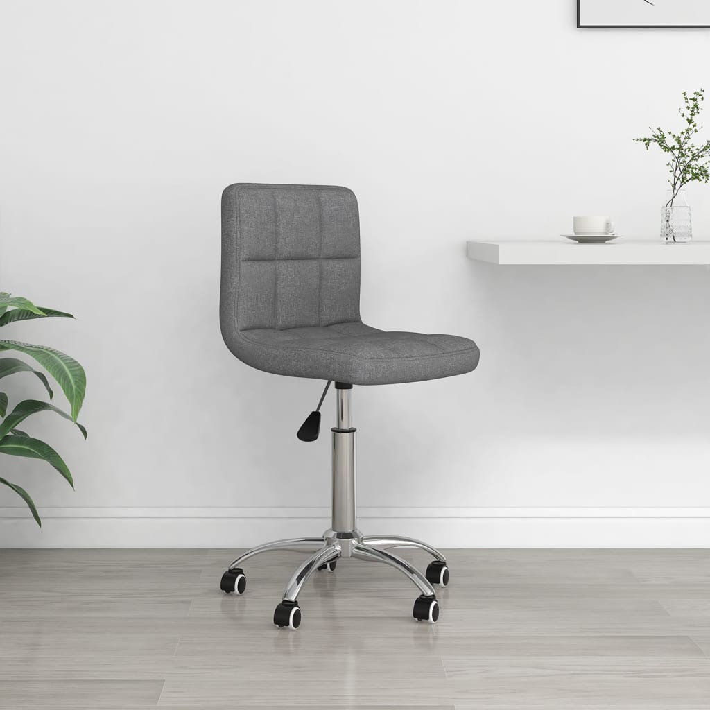 Chaise pivotante de bureau Gris clair Tissu - XIOS