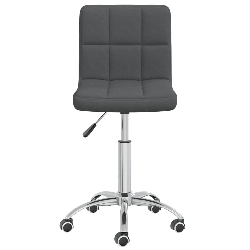 Chaise pivotante de bureau Gris foncé Tissu