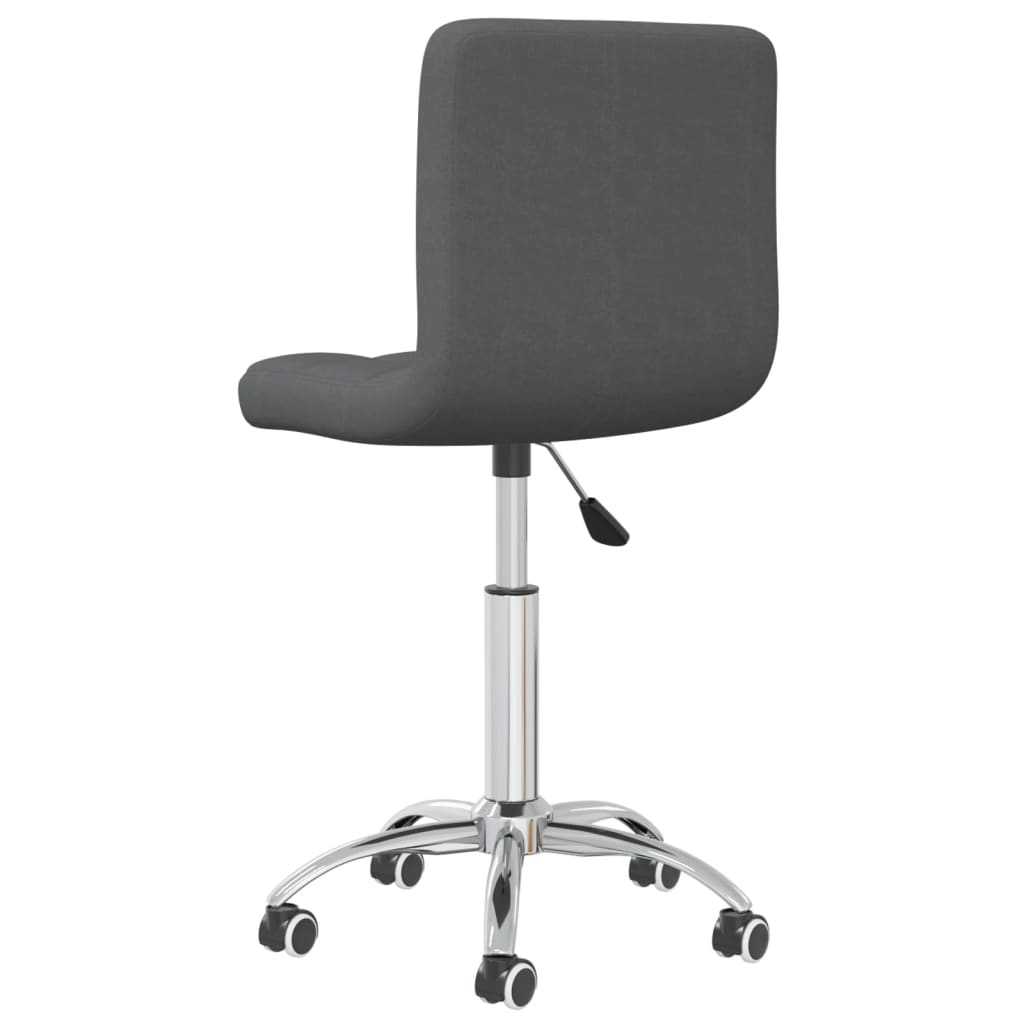 Chaise pivotante de bureau Gris foncé Tissu