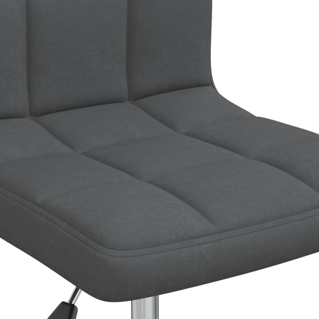Chaise pivotante de bureau Gris foncé Tissu