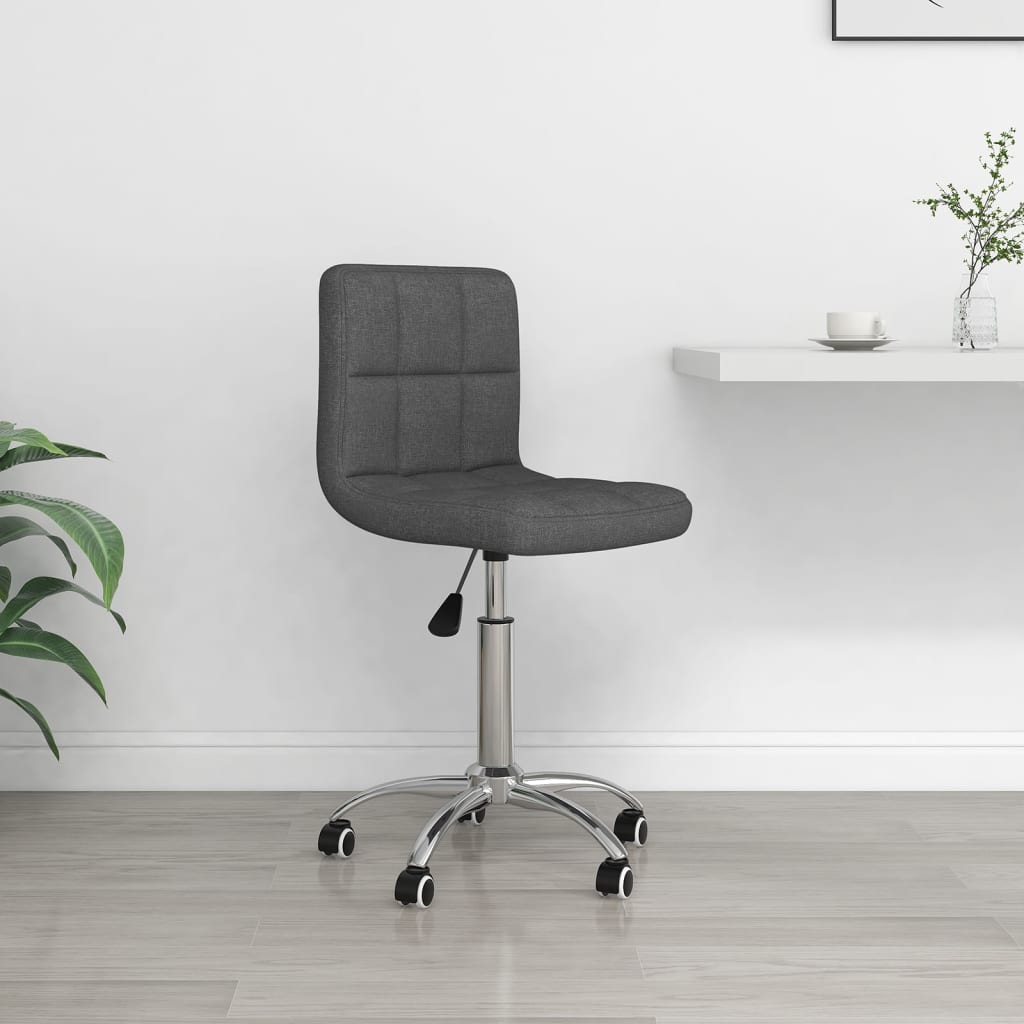 Chaise pivotante de bureau Gris foncé Tissu - XIOS