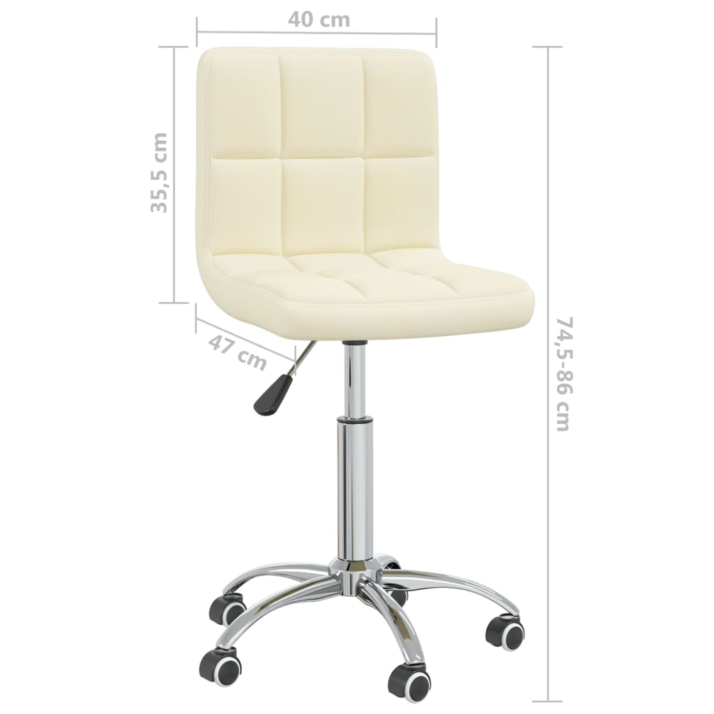Chaise pivotante de bureau Crème Tissu - XIOS