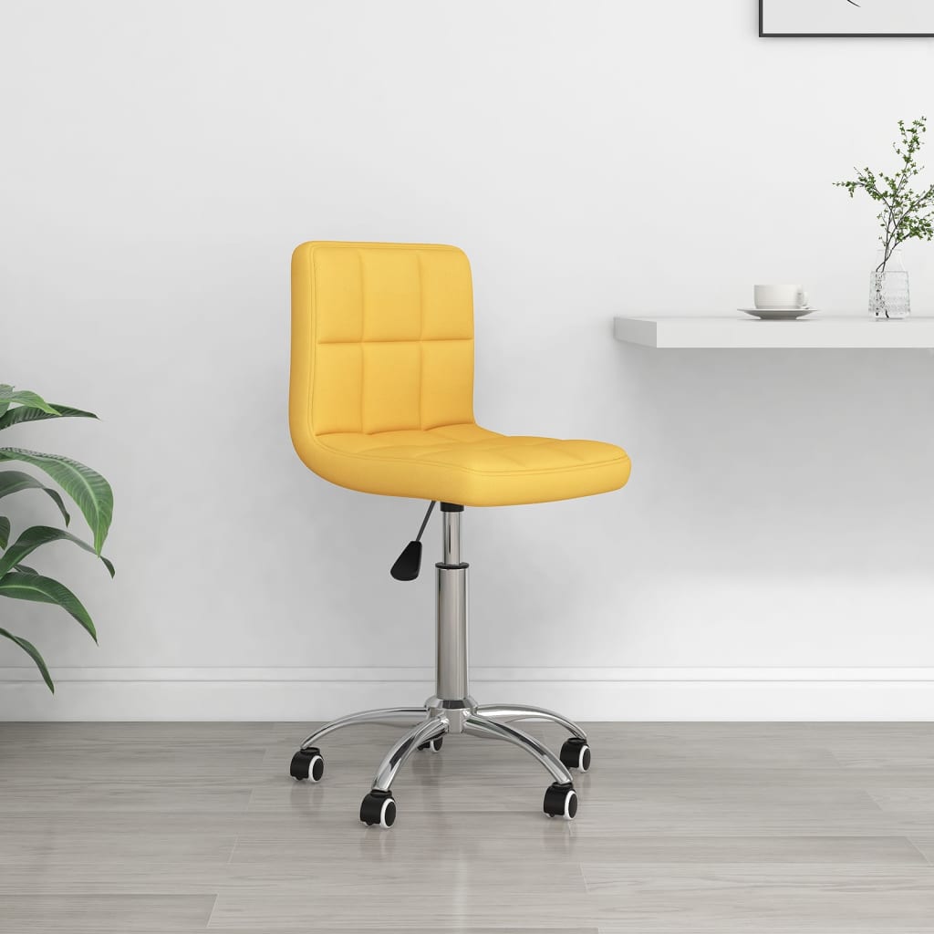 Chaise pivotante de bureau Jaune moutarde Tissu - XIOS