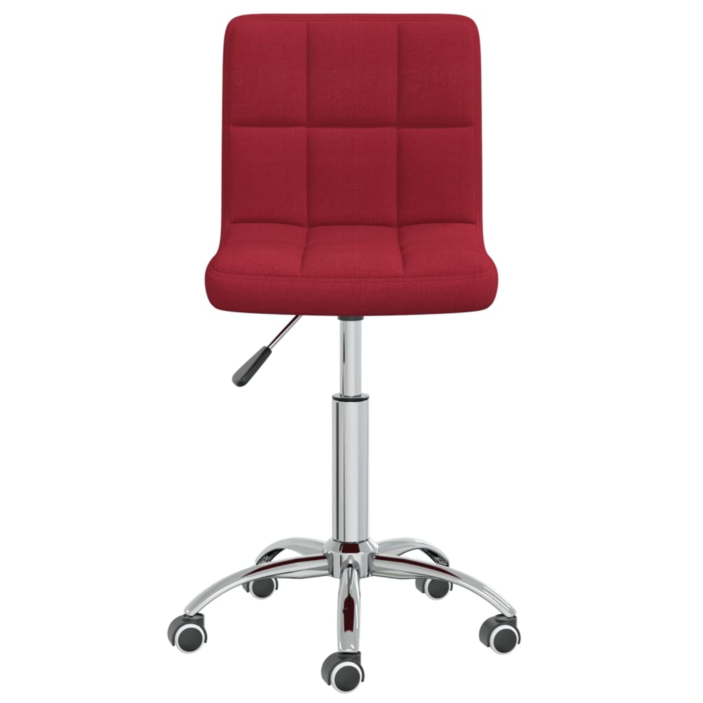 Chaise pivotante de bureau Rouge bordeaux Tissu - XIOS