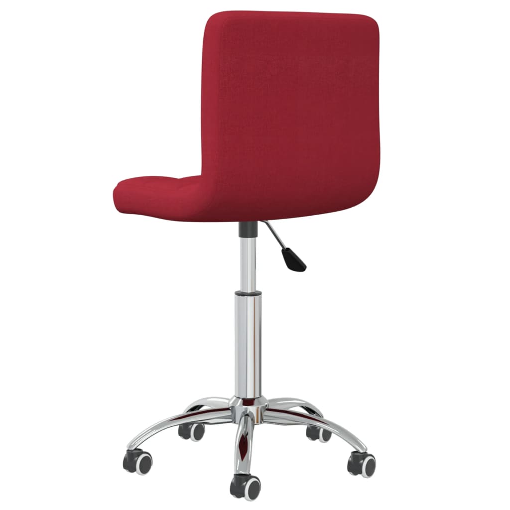 Chaise pivotante de bureau Rouge bordeaux Tissu - XIOS