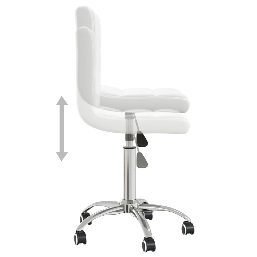 Chaise de bureau pivotante Blanc Similicuir - XIOS