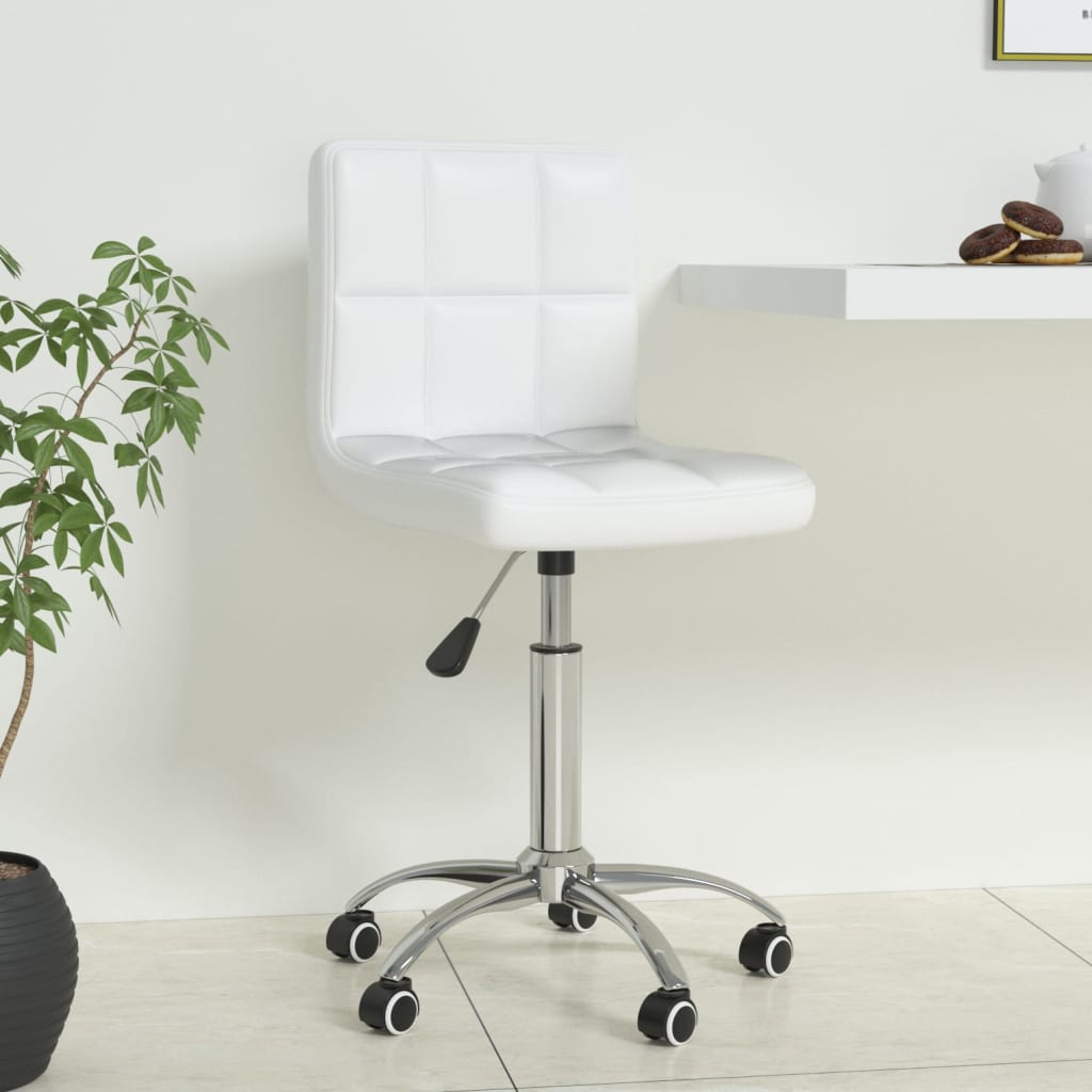 Chaise de bureau pivotante Blanc Similicuir - XIOS