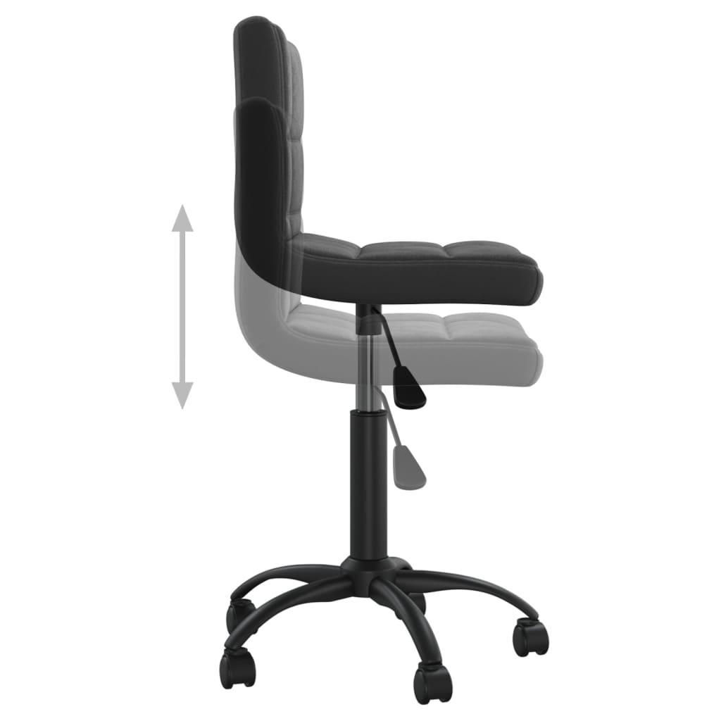 Chaise pivotante de bureau Noir Velours - XIOS