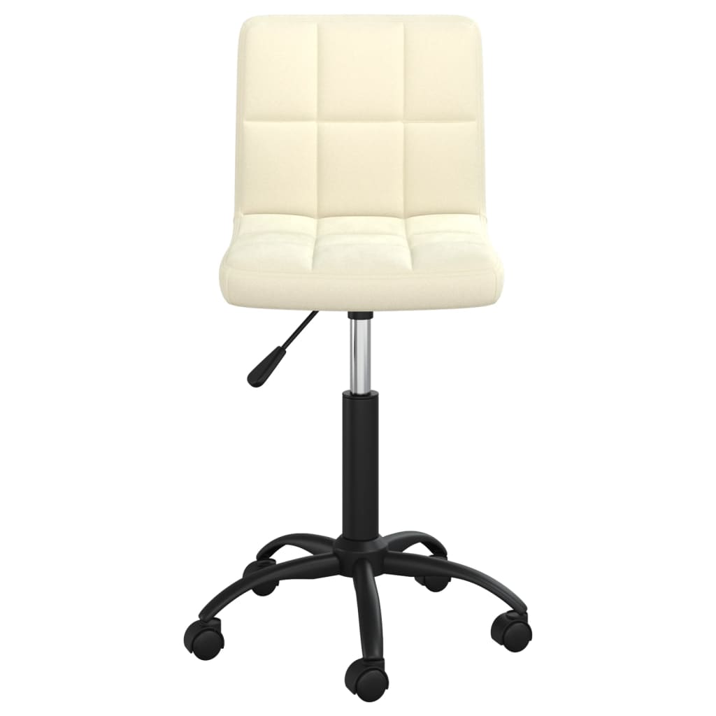 Chaise pivotante de bureau Crème Velours - XIOS