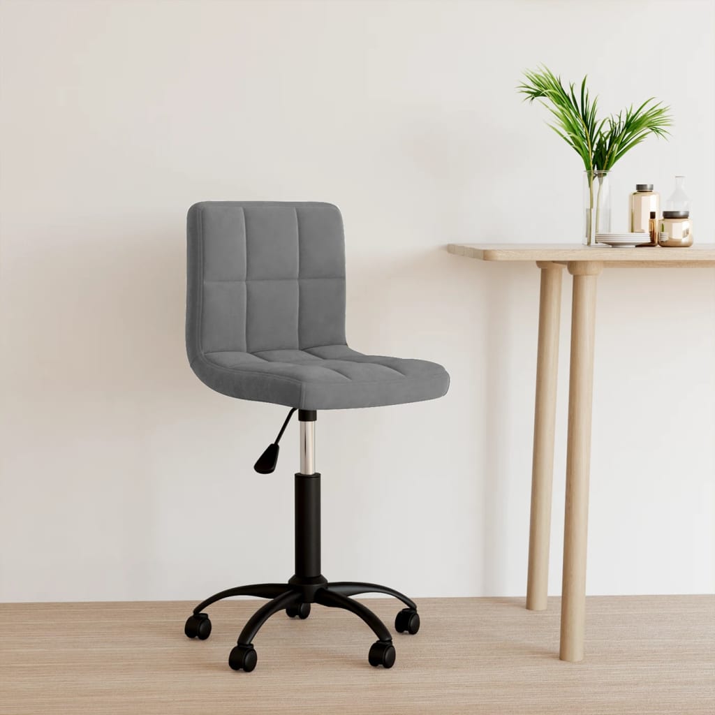 Chaise pivotante de bureau Gris foncé Velours - XIOS