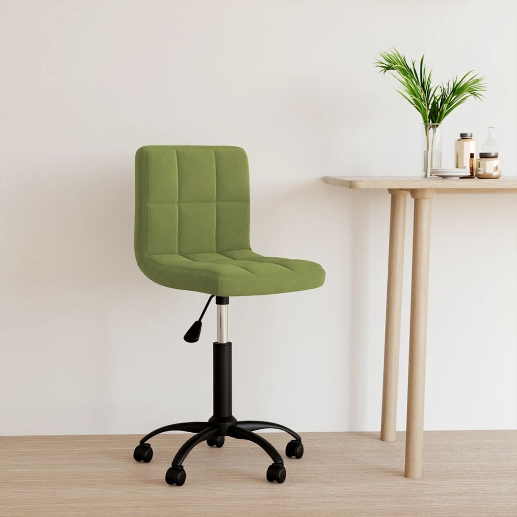 Chaise pivotante de bureau Vert clair Velours - XIOS
