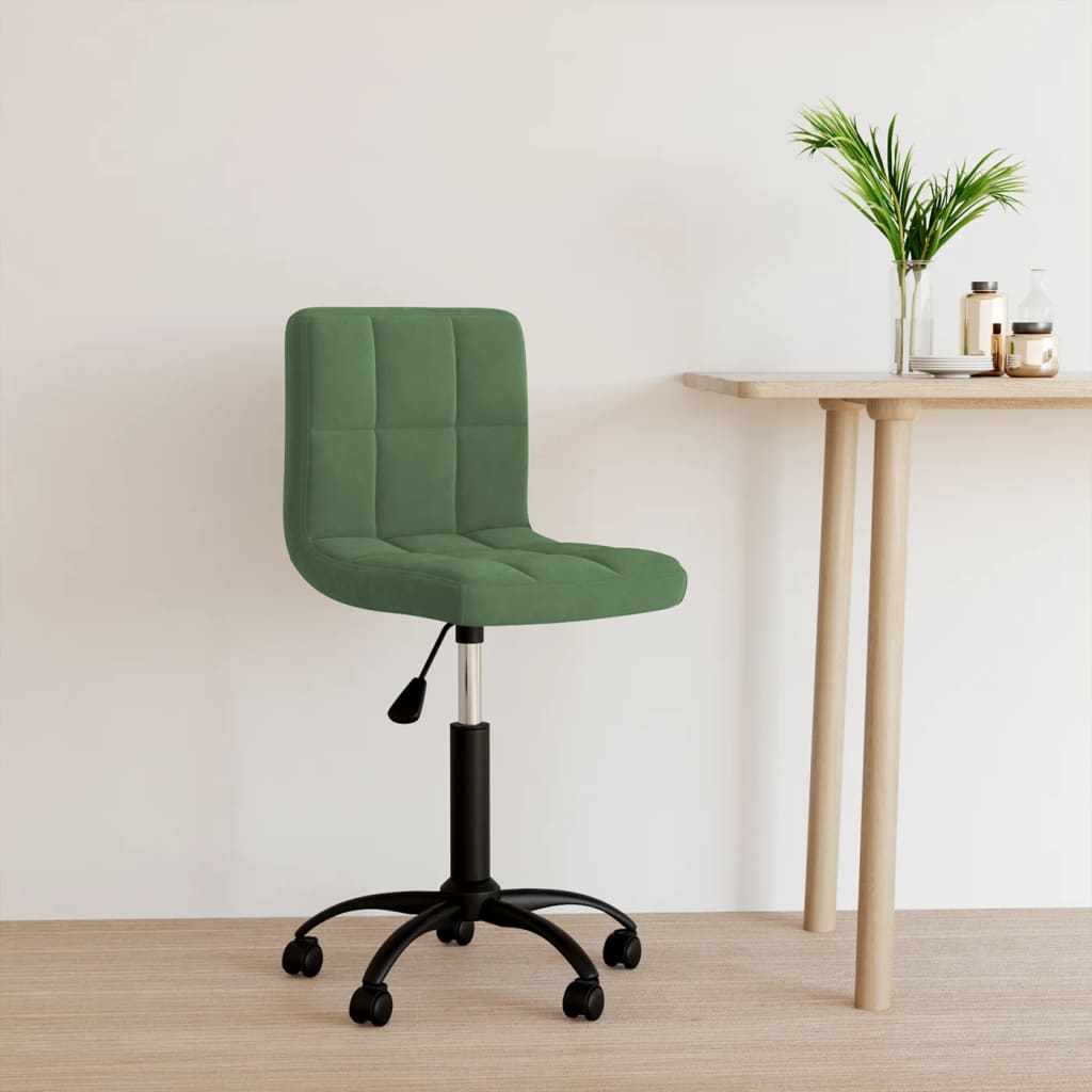 Chaise pivotante de bureau Vert foncé Velours - XIOS