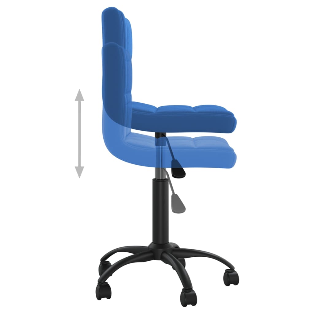 Chaise pivotante de bureau Bleu Velours - XIOS