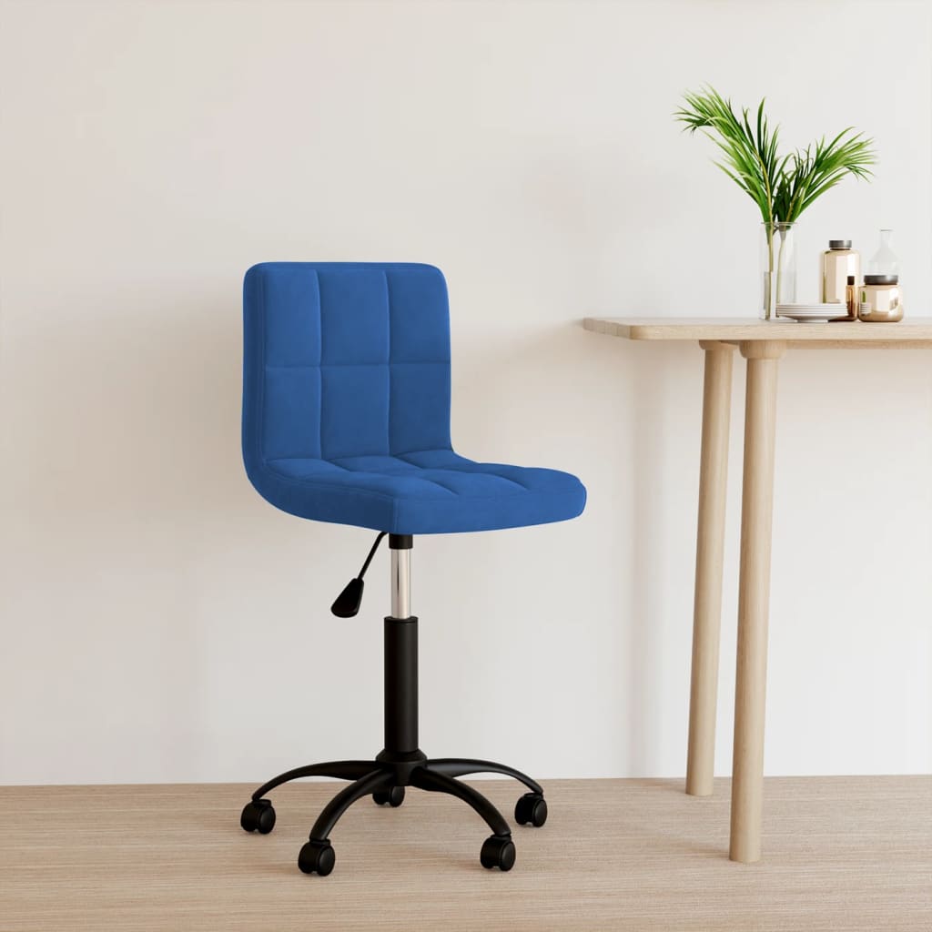 Chaise pivotante de bureau Bleu Velours - XIOS