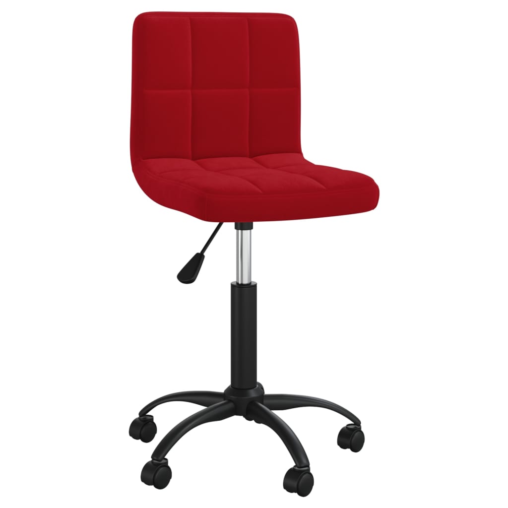 Chaise pivotante de bureau Rouge bordeaux Velours - XIOS
