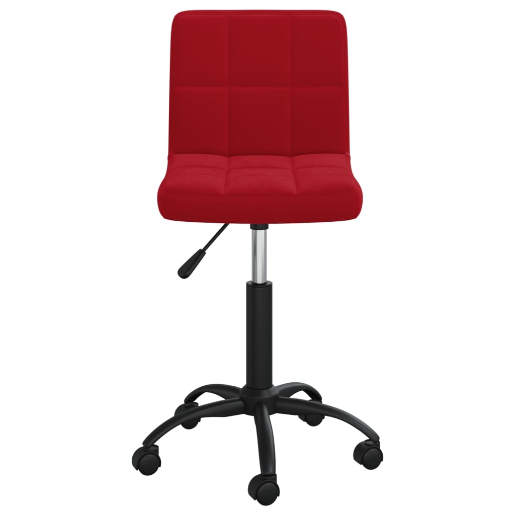 Chaise pivotante de bureau Rouge bordeaux Velours - XIOS